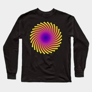 Sun Spiral Plasma Galaxy | Light Sunset Yellow Red Blue Long Sleeve T-Shirt